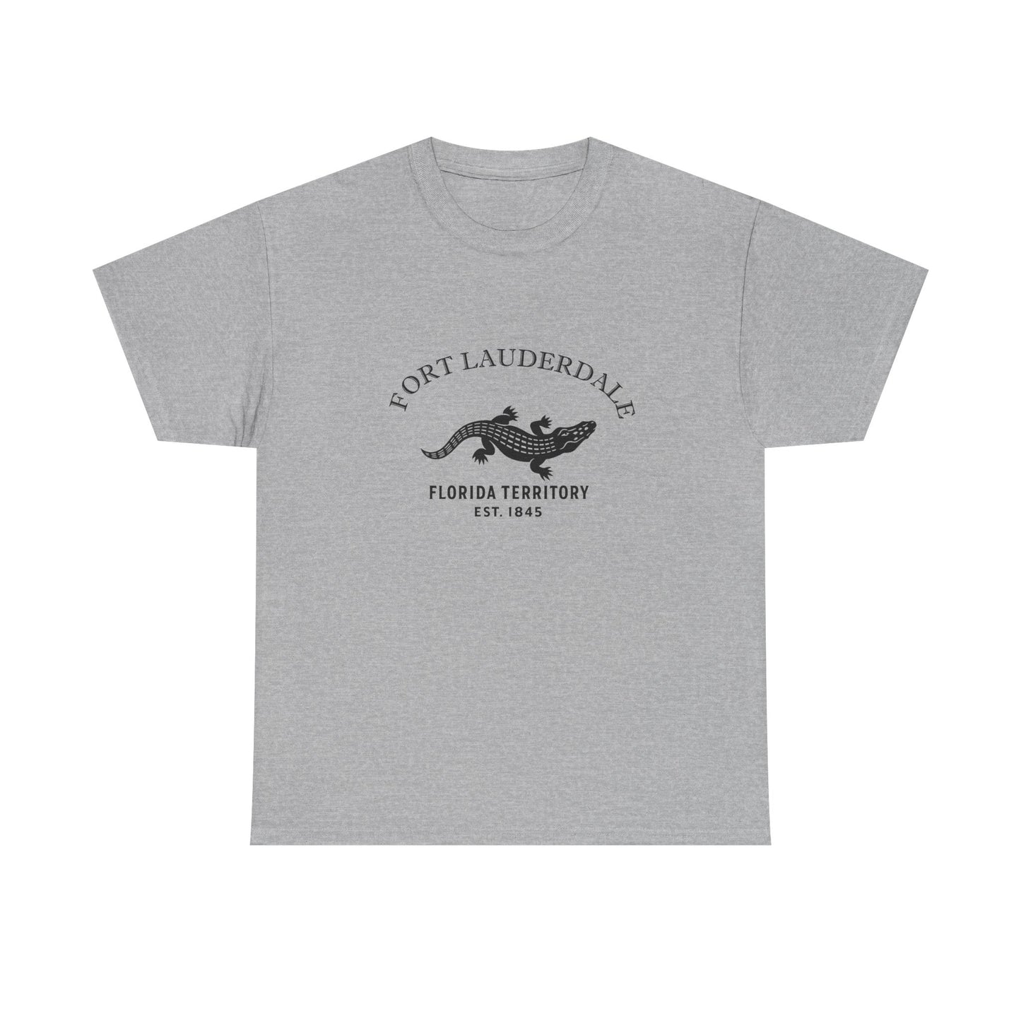 Fort Lauderdale Florida Vintage Retro Unisex Heavy Cotton Tee - Black Logo