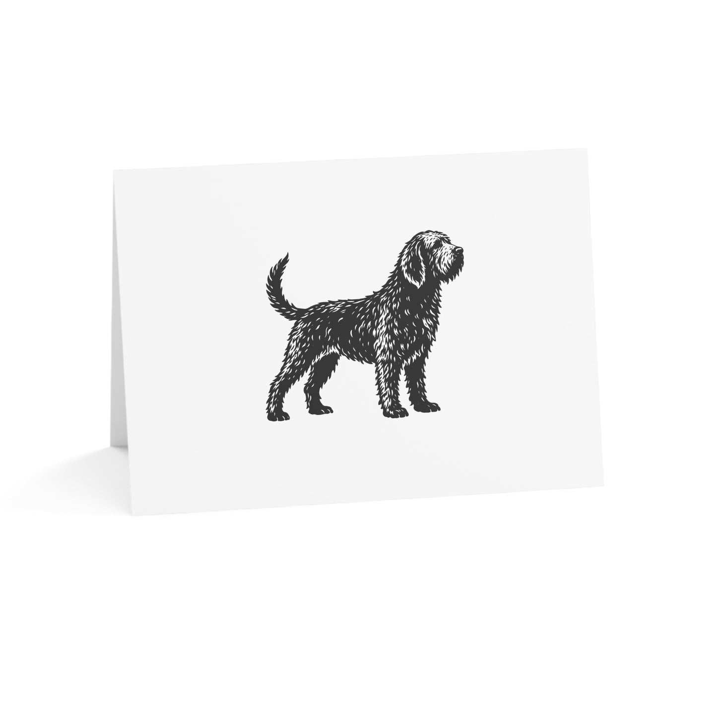 Otterhound Vintage Retro Thank You Card Set - Standing