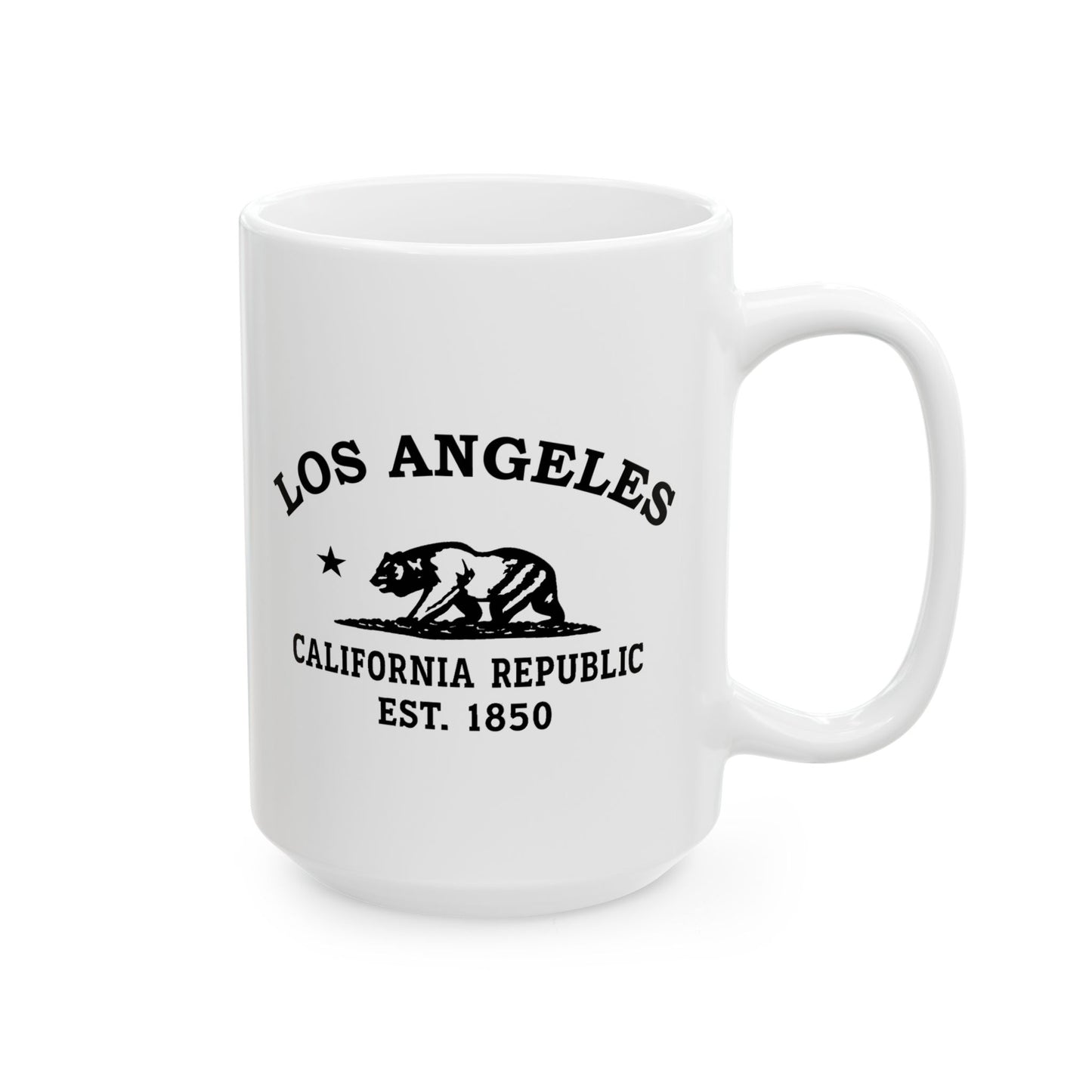 Los Angeles California Vintage Retro Ceramic Mug - Black Logo
