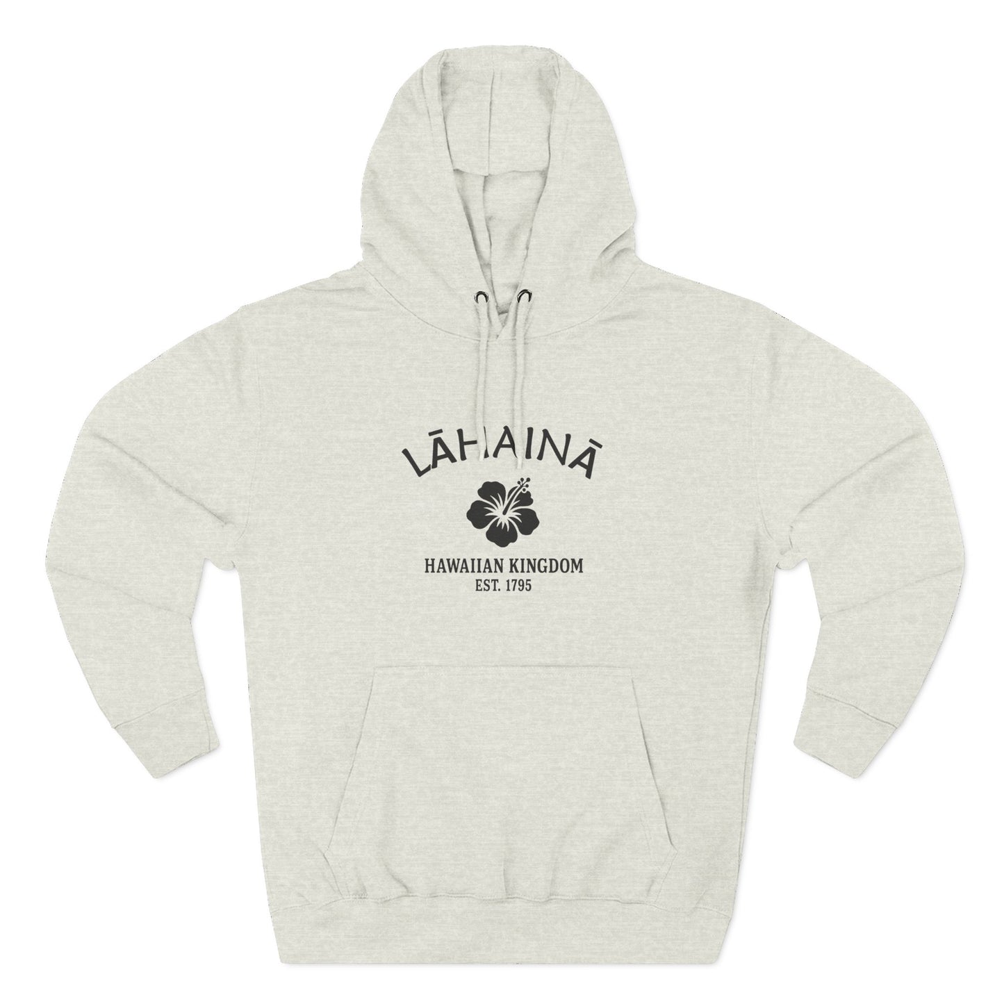 Lahaina Hawaii Vintage Retro Unisex Heavy Cotton Hoodie - Black Logo