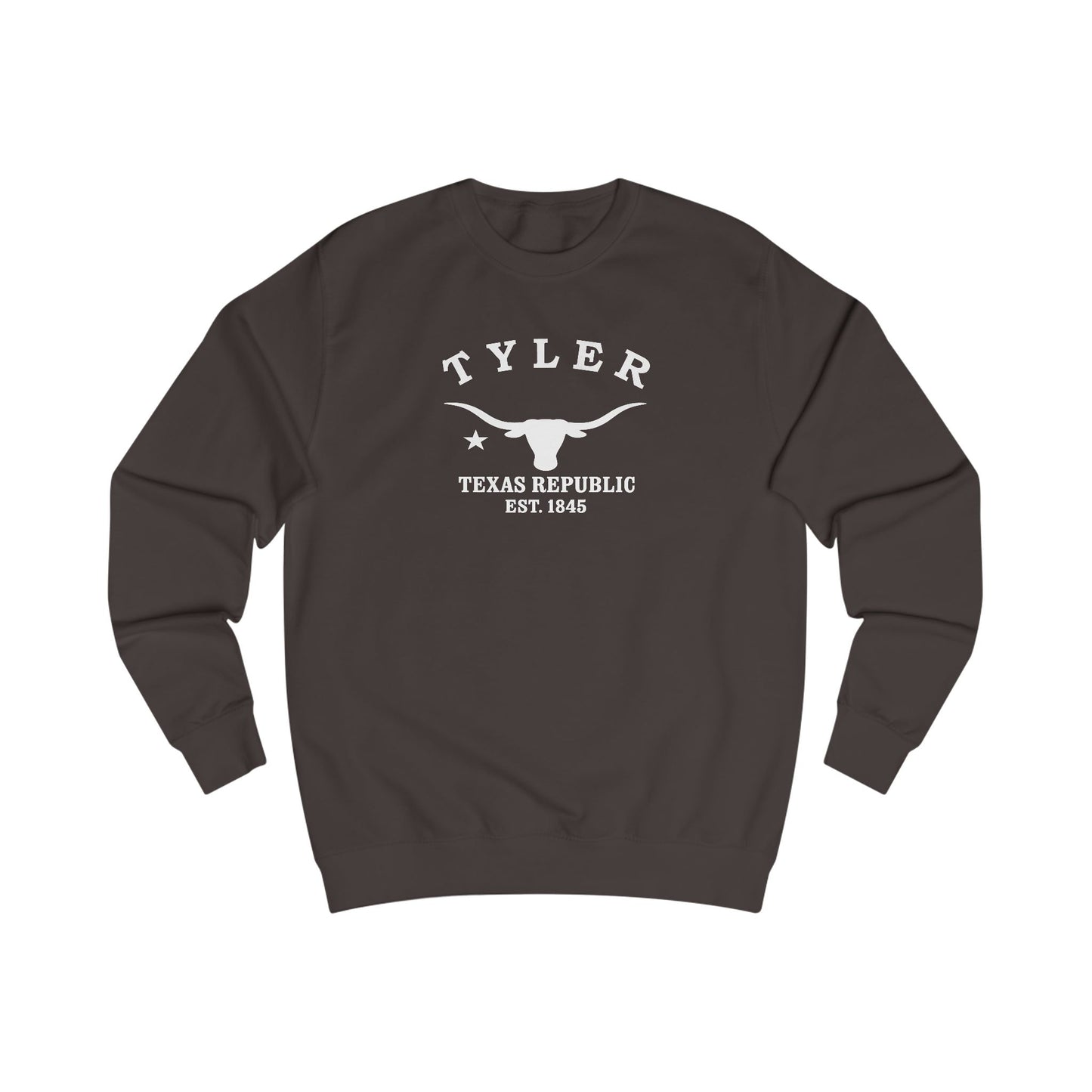 Tyler Texas Vintage Retro Premium Crewneck Sweatshirt - White Logo - Bottle Green