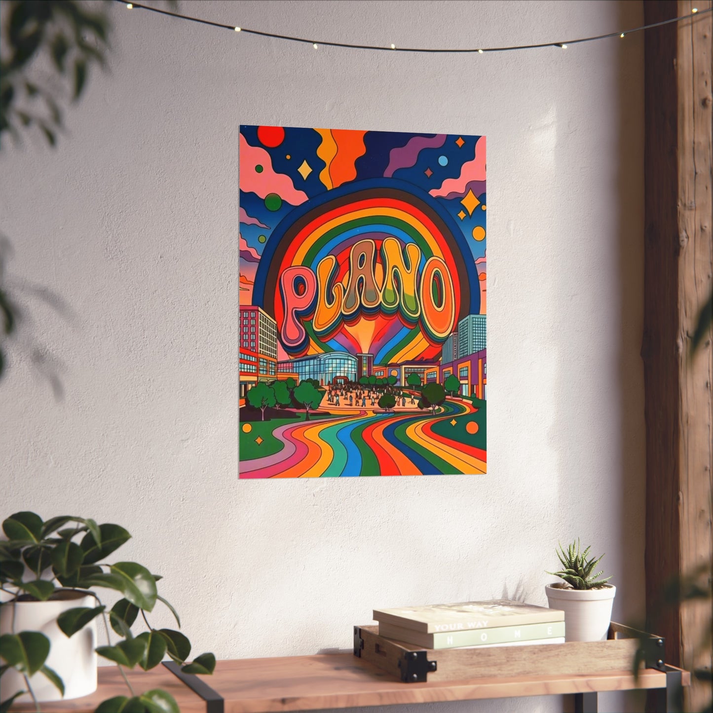 Plano Texas Vintage Retro Giclée Print Art Series Poster