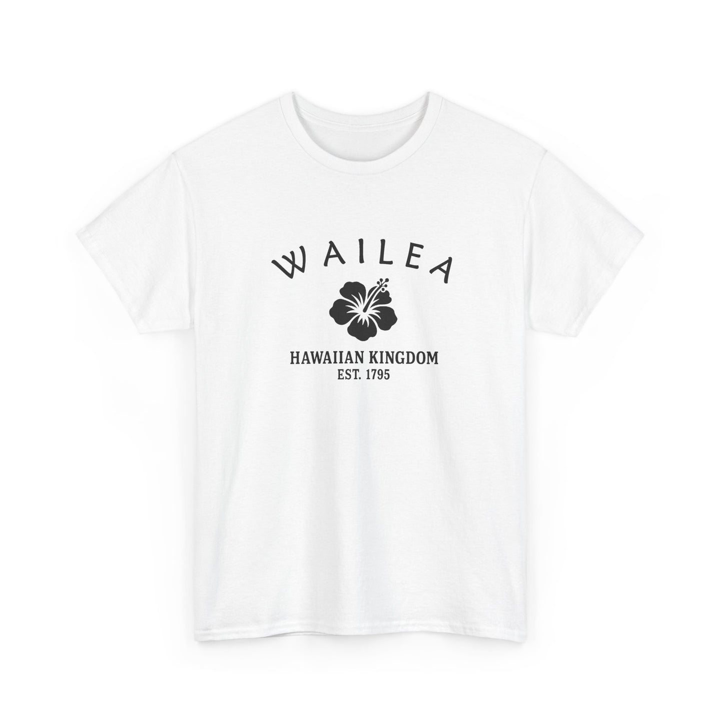 Wailea Hawaii Vintage Retro Unisex Heavy Cotton Tee - Black Logo