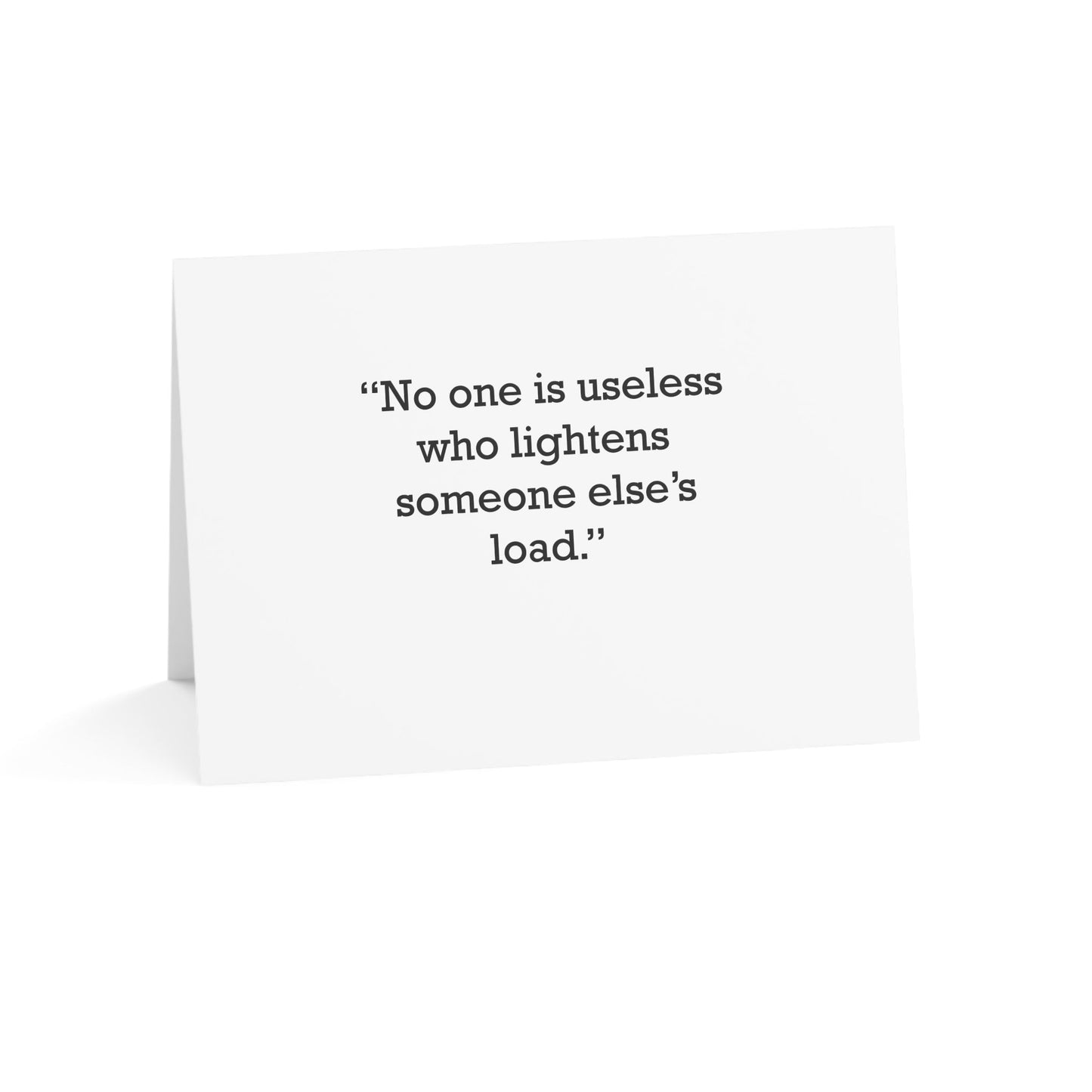 Quote 33 No One Is Vintage Retro Thank You Card Set - Black Logo