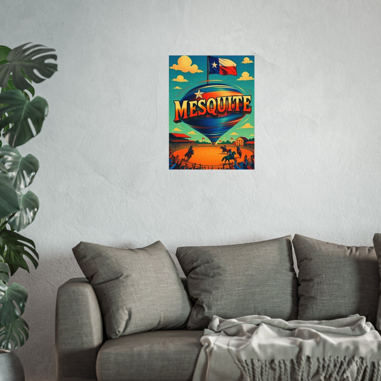 Mesquite Texas Vintage Retro Giclée Print Art Series Poster