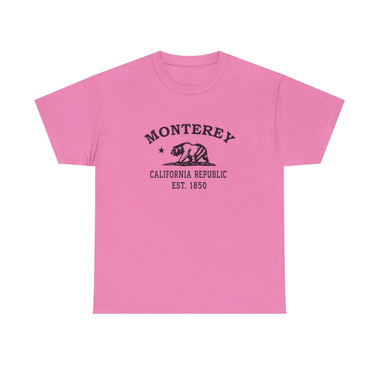 Monterey California Vintage Retro Unisex Heavy Cotton Tee - Black Logo