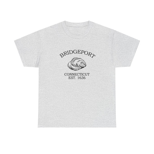 Bridgeport Connecticut Vintage Retro Unisex Heavy Cotton Tee - Black Logo