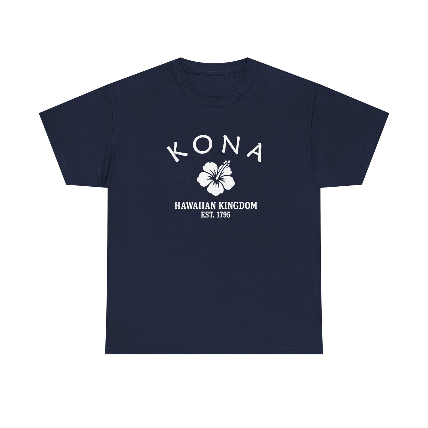 Kona Hawaii Vintage Retro Unisex Heavy Cotton Tee - White Logo