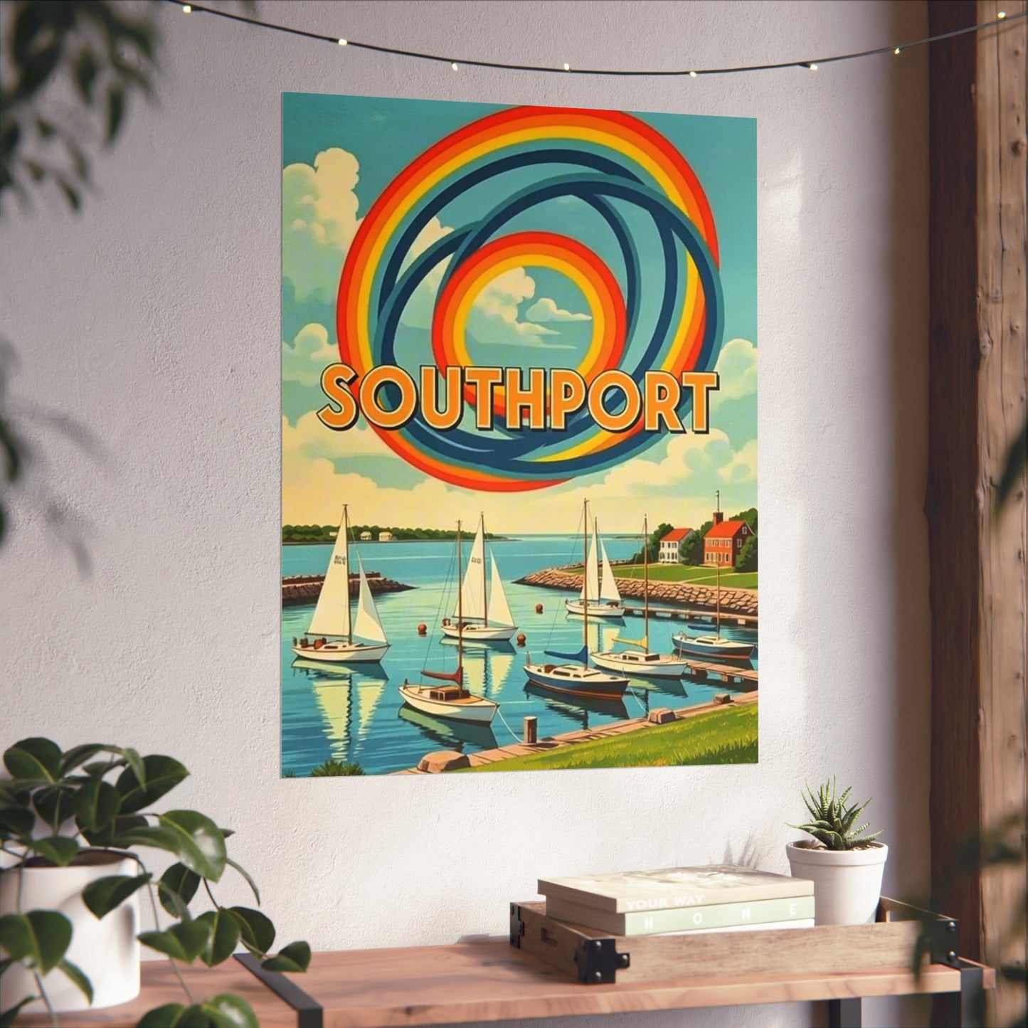 Southport Connecticut Vintage Retro Giclée Print Art Series Poster