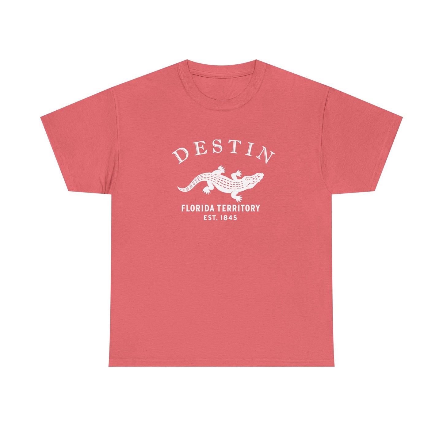 Destin Florida Vintage Retro Unisex Heavy Cotton Tee - White Logo