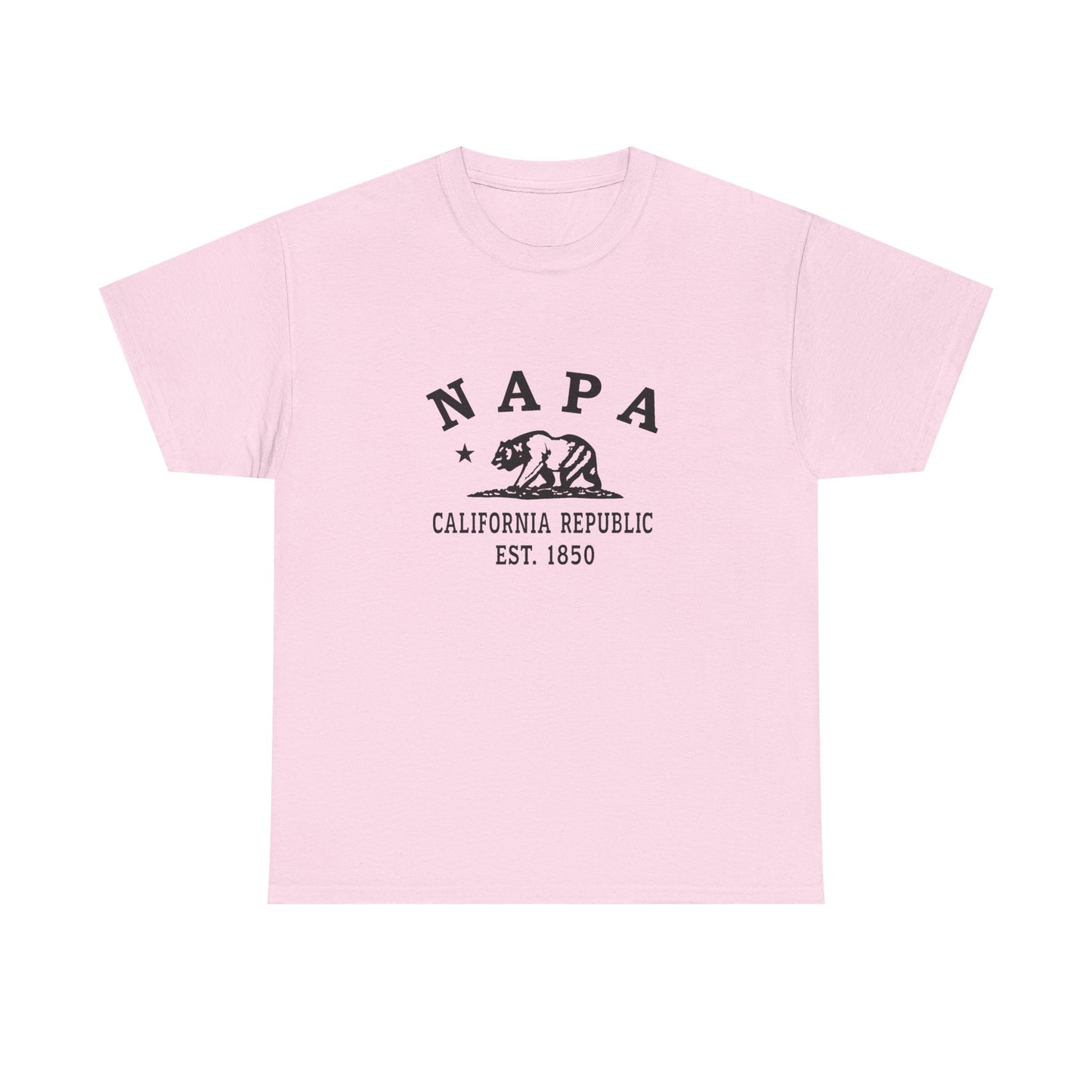 Napa California Vintage Retro Unisex Heavy Cotton Tee - Black Logo