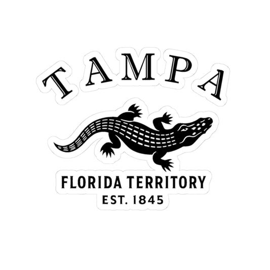 Tampa Florida Vintage Retro Vinyl Sticker - Black Logo