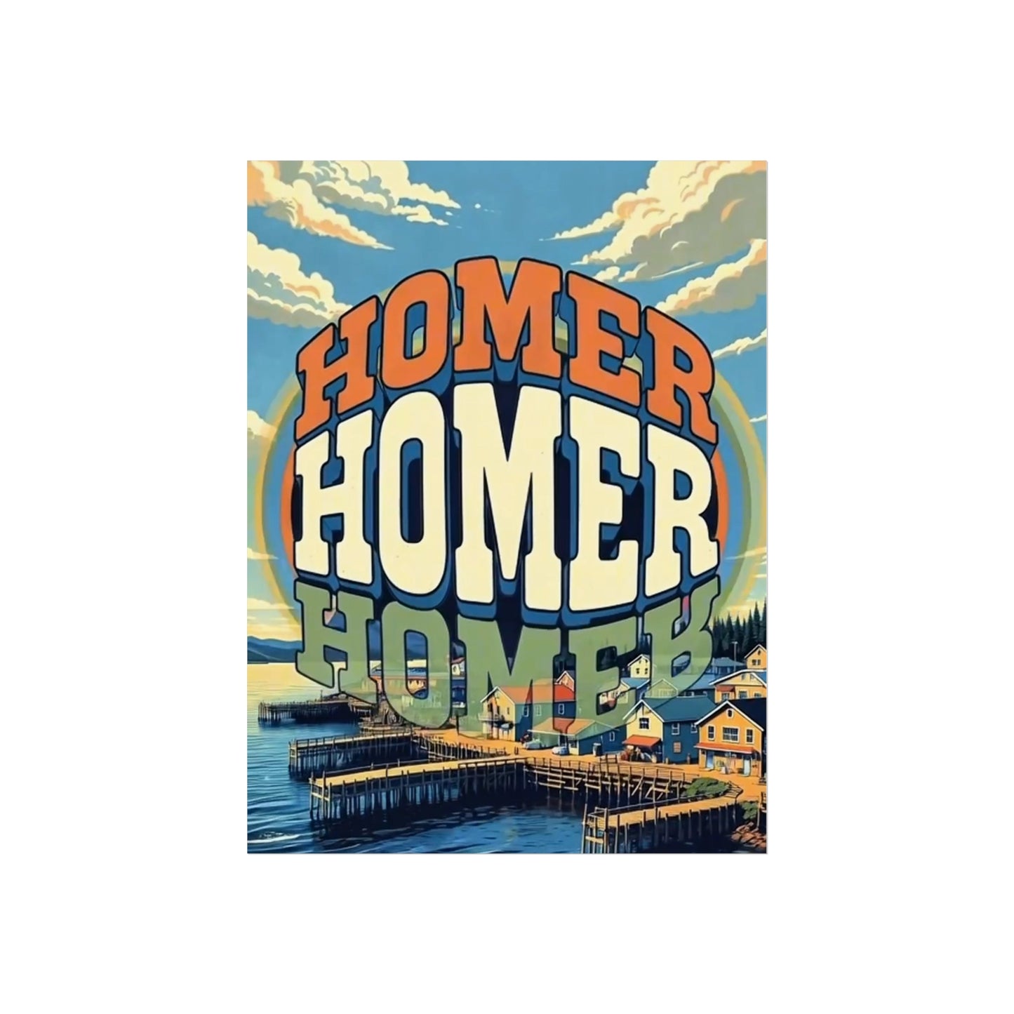 Homer Alaska Vintage Retro Giclée Print Art Series Poster