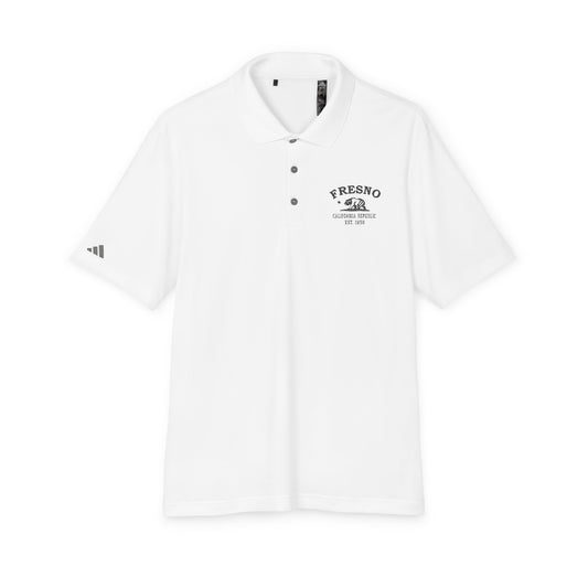 Fresno California Vintage Retro Embroidered Performance Polo Shirt - Black Logo