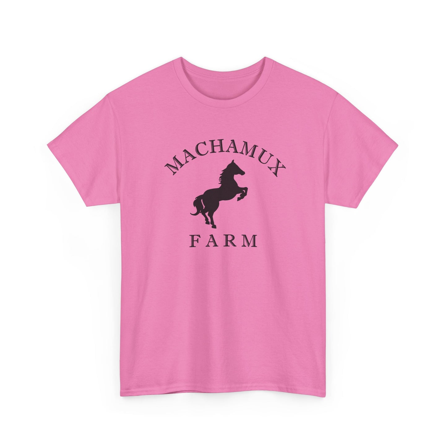 Machamux Farm Vintage Retro Unisex Heavy Cotton Tee - Black Logo