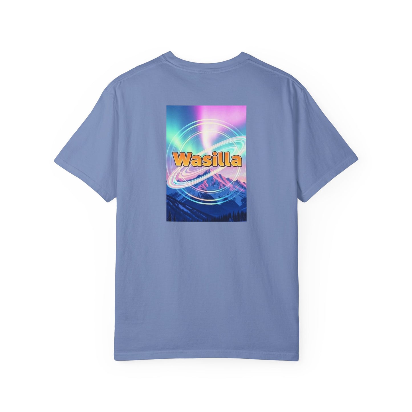 Wasilla Alaska Vintage Retro Back Printed Art Series Cotton Tee - Black Logo