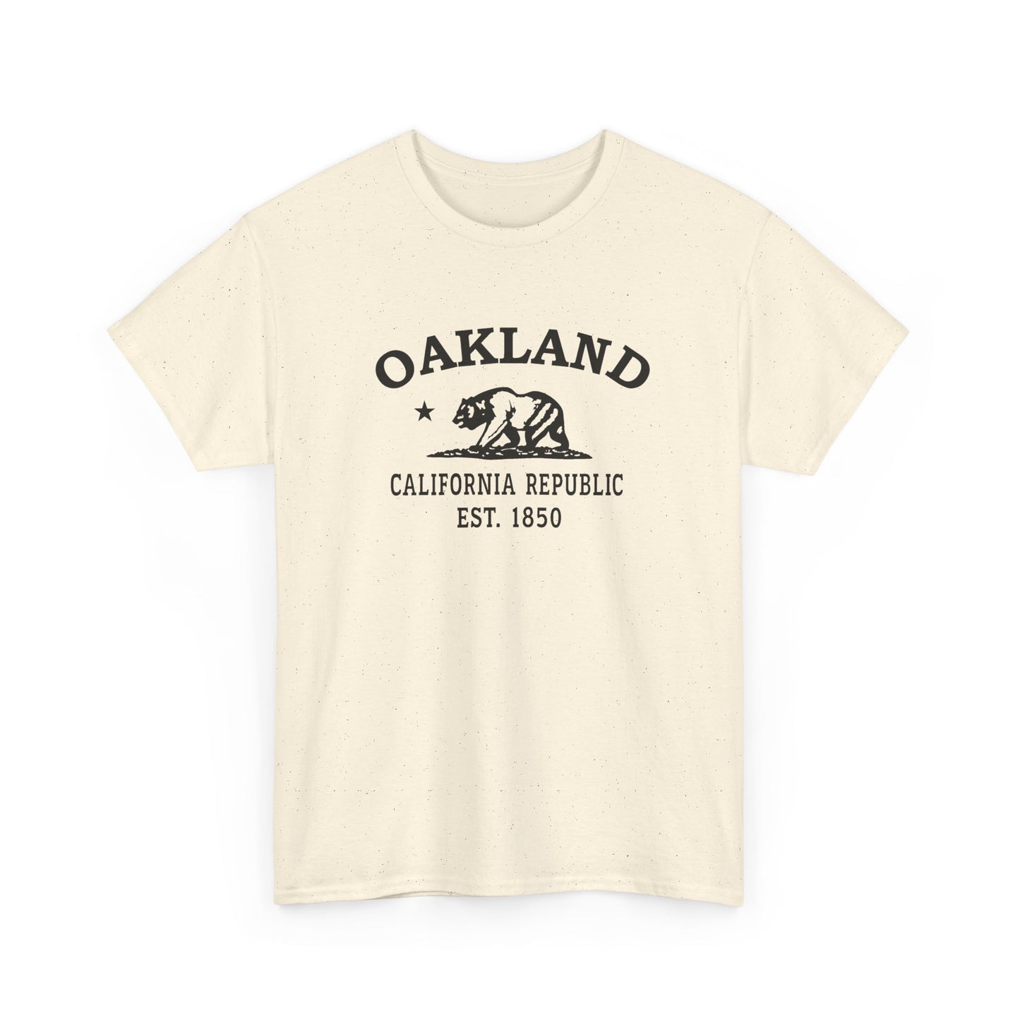 Oakland California Vintage Retro Unisex Heavy Cotton Tee - Black Logo