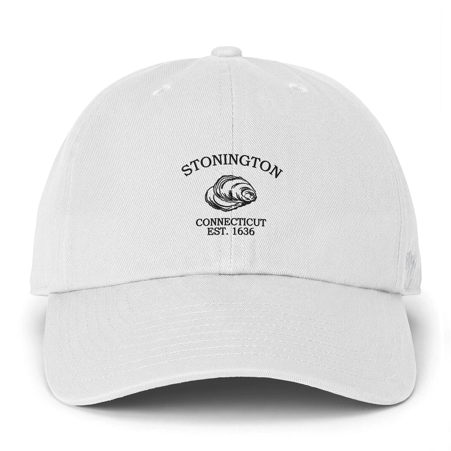 Stonington Connecticut Vintage Retro Womens Cotton Cap - Black Logo