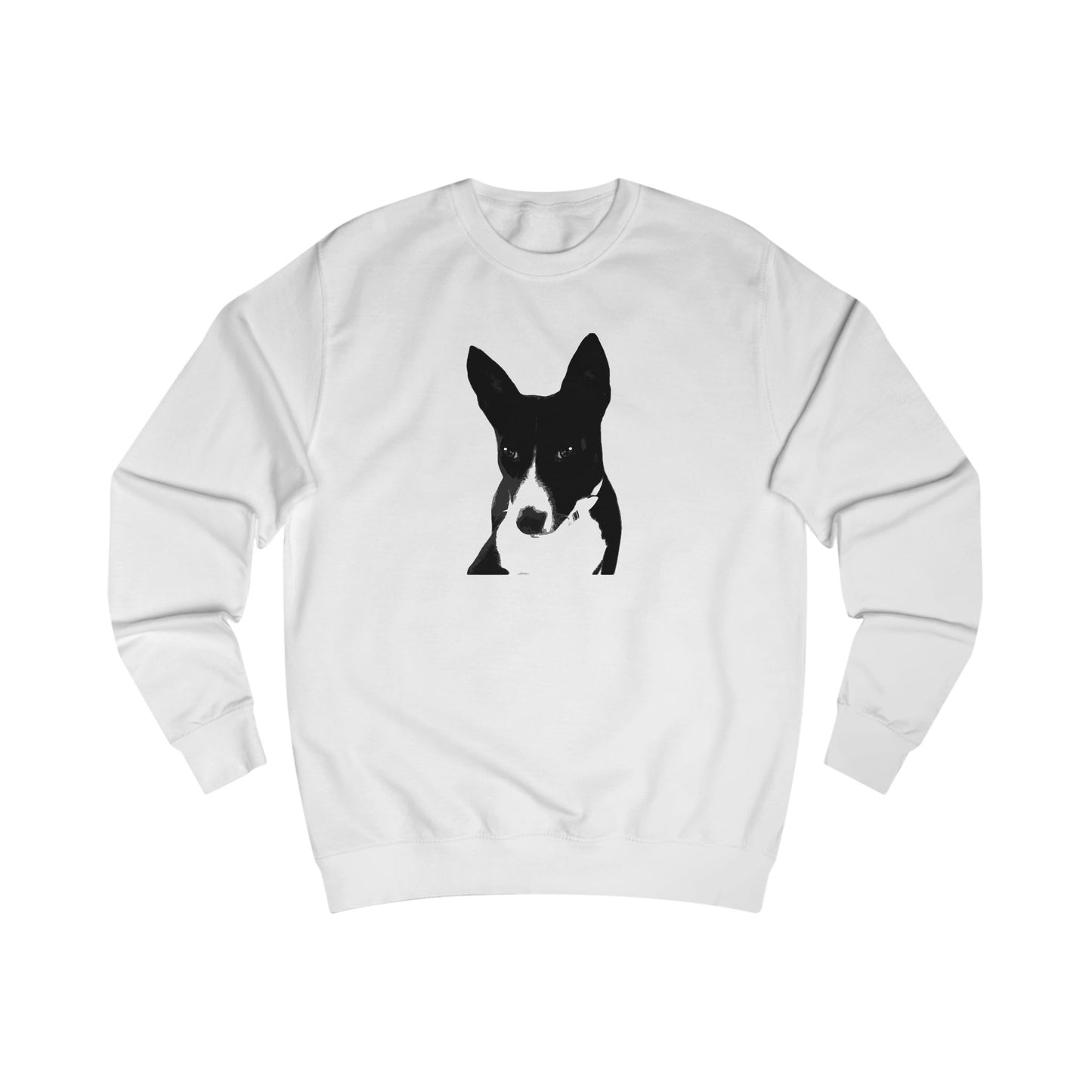 A Life Well Lived Basenji Retro Crewneck Sweatshirt — Black Logo