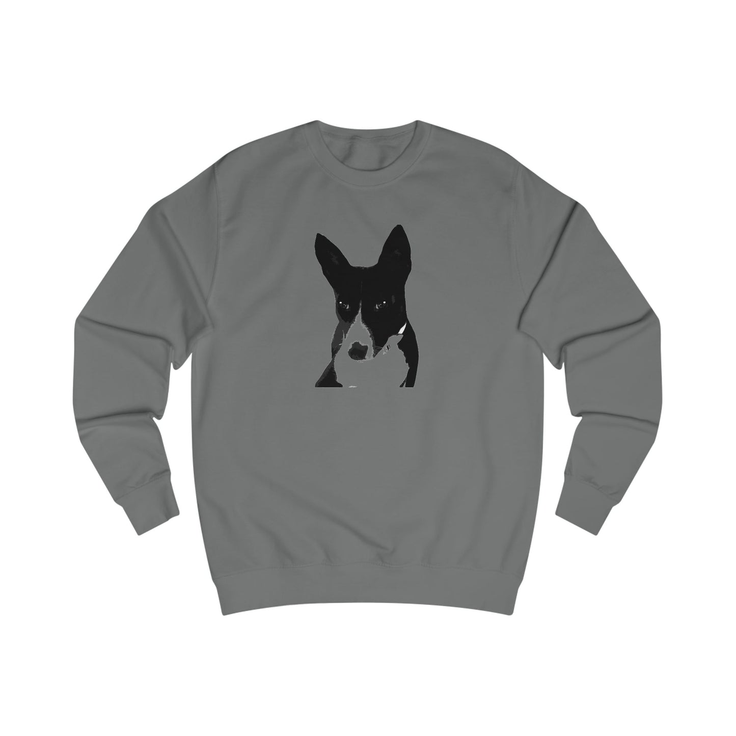 A Life Well Lived Basenji Retro Crewneck Sweatshirt — Black Logo