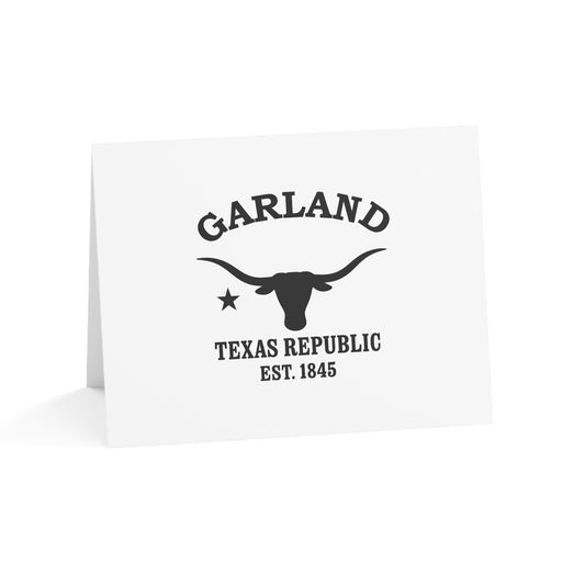 Garland Texas Vintage Retro Thank You Card Set - Black Logo