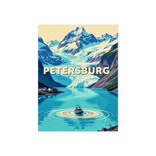 Petersburg Alaska Vintage Retro Giclée Print Art Series Poster