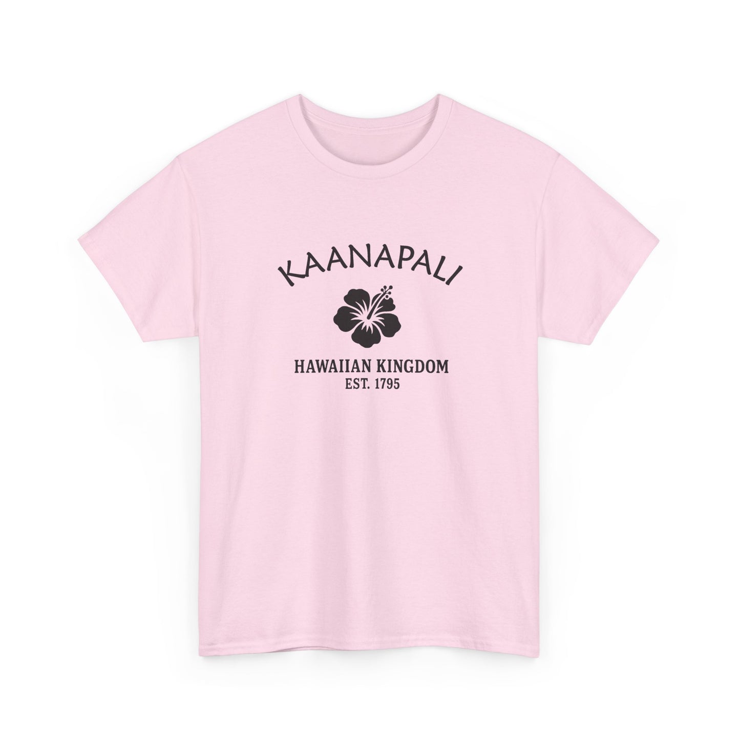 Kaanapali Hawaii Vintage Retro Unisex Heavy Cotton Tee - Black Logo