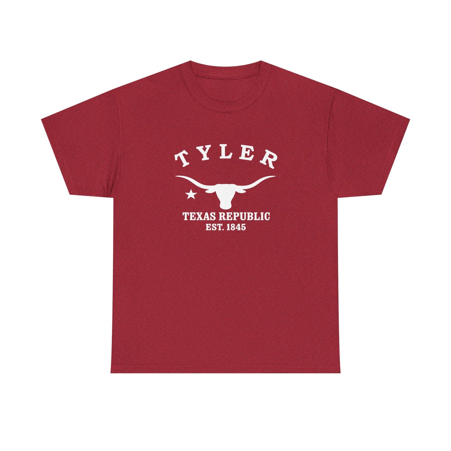 Tyler Texas Vintage Retro Unisex Heavy Cotton Tee - White Logo