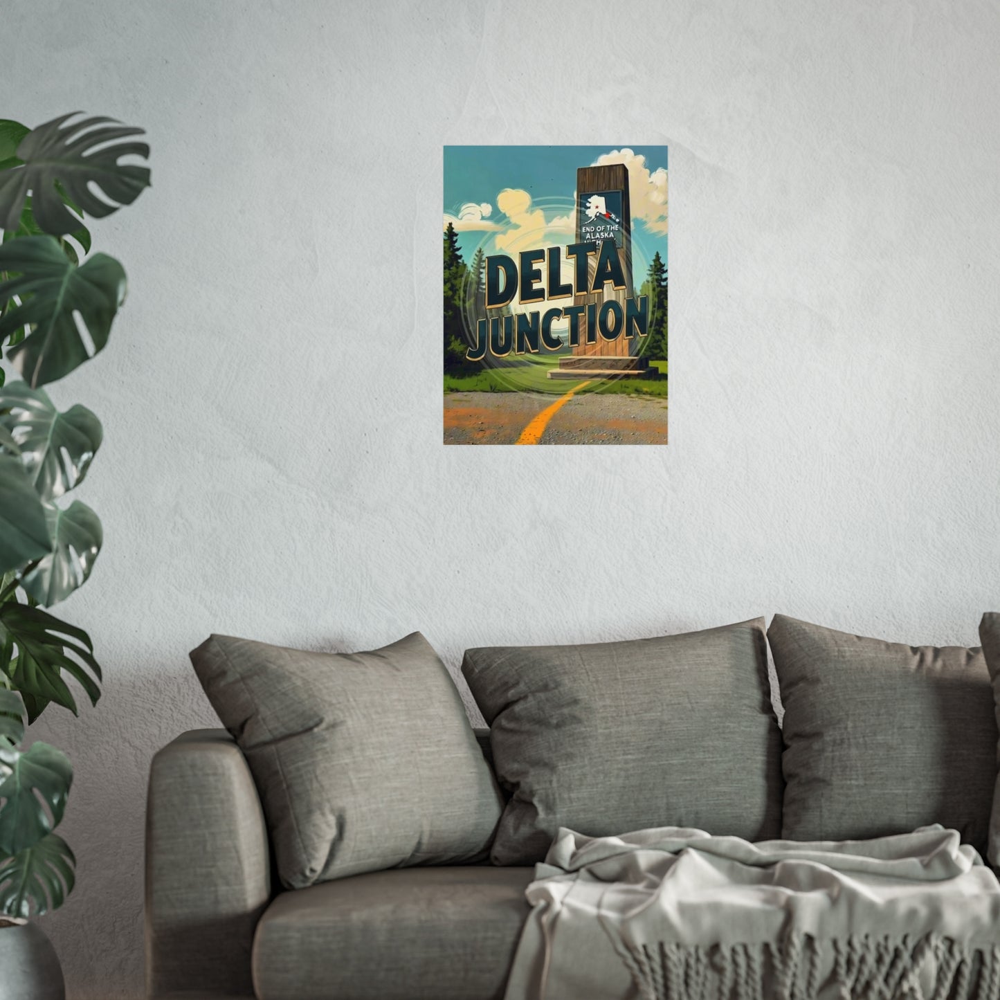 Delta Junction Alaska Vintage Retro Giclée Print Art Series Poster