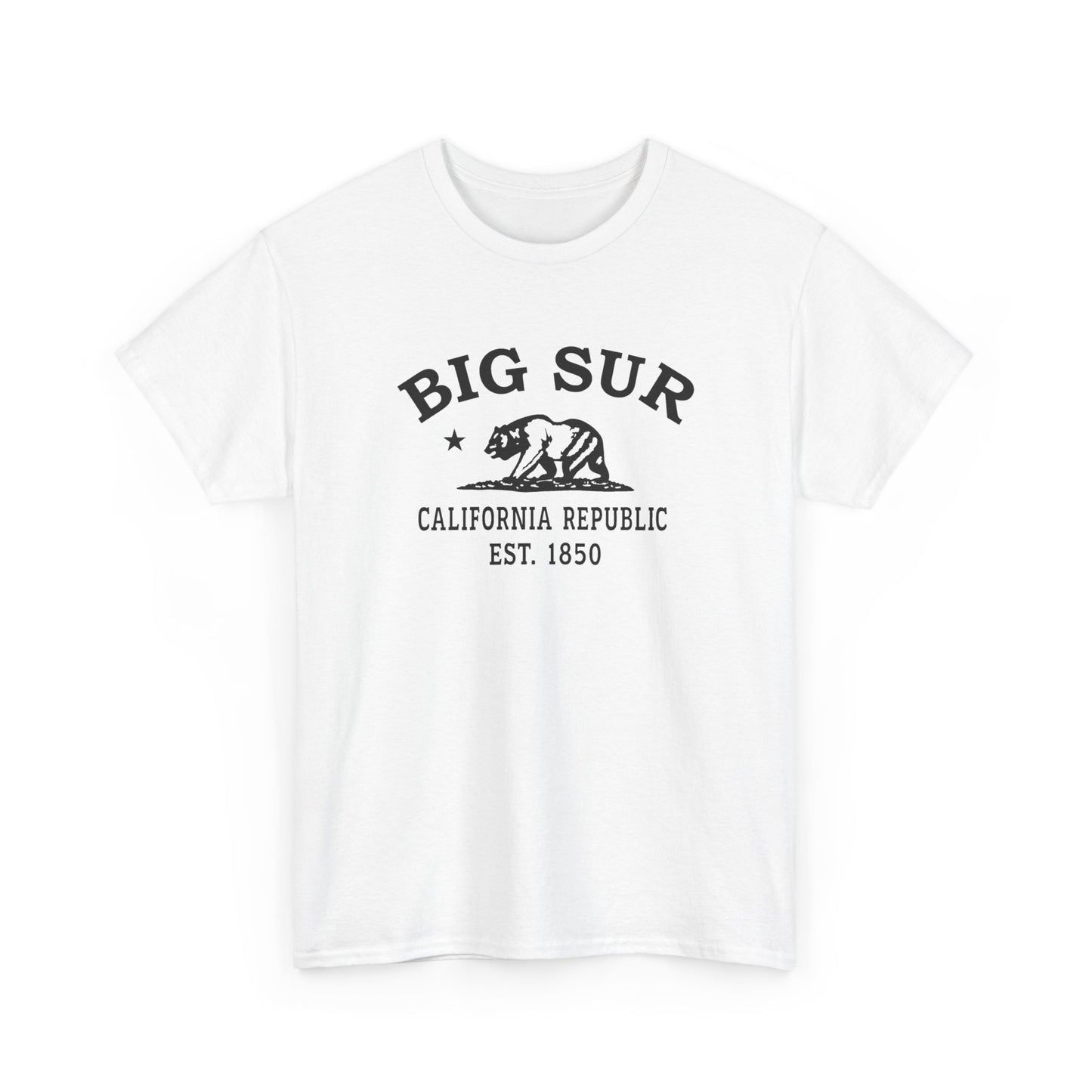 Big Sur California Vintage Retro Unisex Heavy Cotton Tee - Black Logo