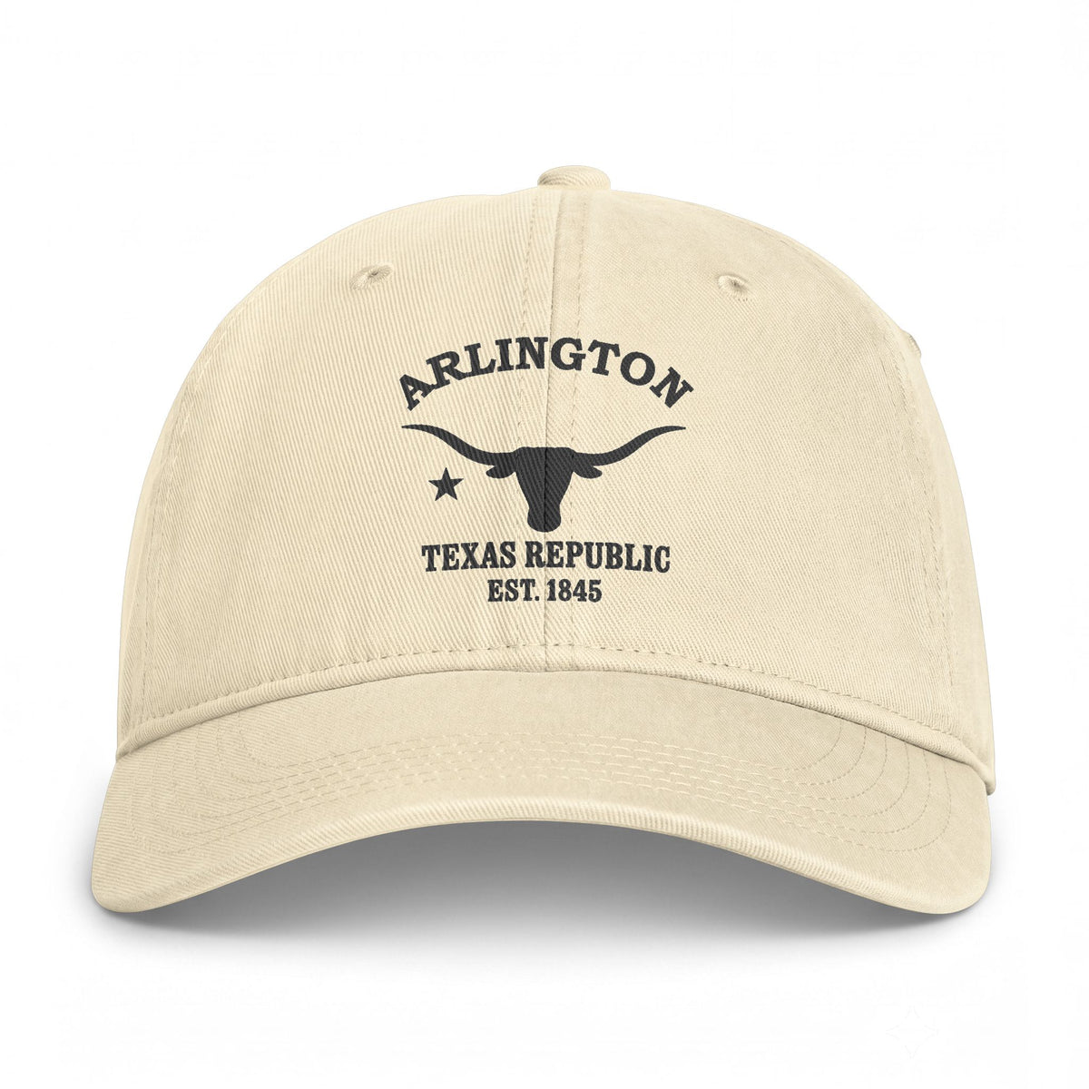 Arlington Texas Distressed Cotton Cap - Charcoal Print Logo