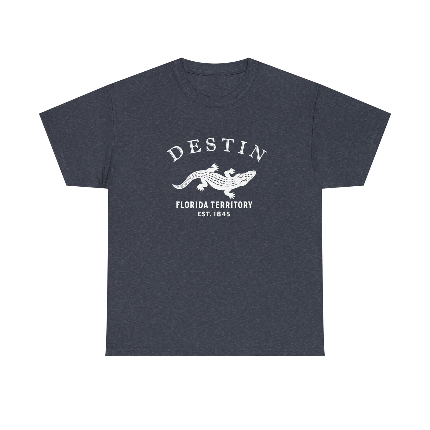Destin Florida Vintage Retro Unisex Heavy Cotton Tee - White Logo