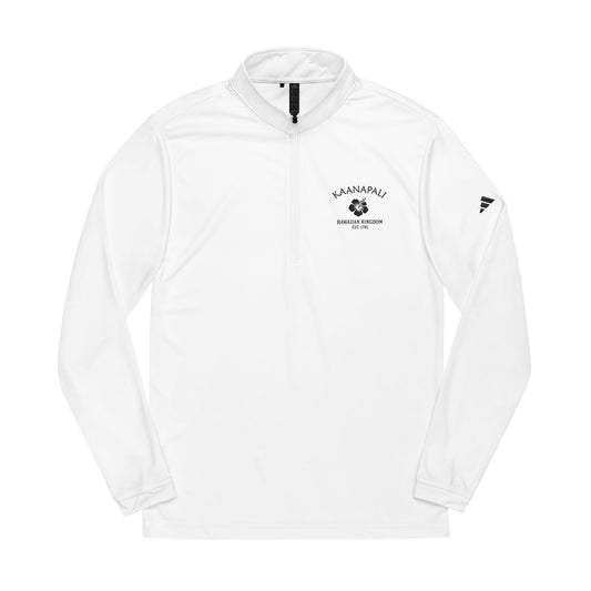 Kaanapali Hawaii Vintage Retro Quarter-Zip Embroidered Pullover - Black Logo