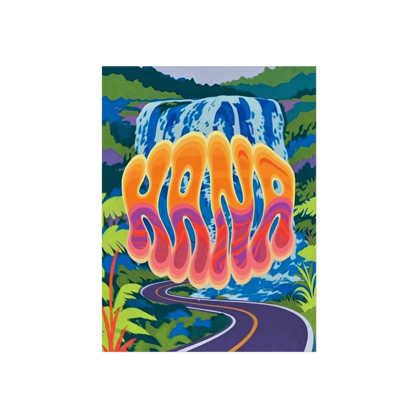 Hana Hawaii Vintage Retro Giclée Print Art Series Poster