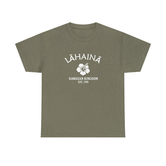 Lahaina Hawaii Vintage Retro Unisex Heavy Cotton Tee - White Logo