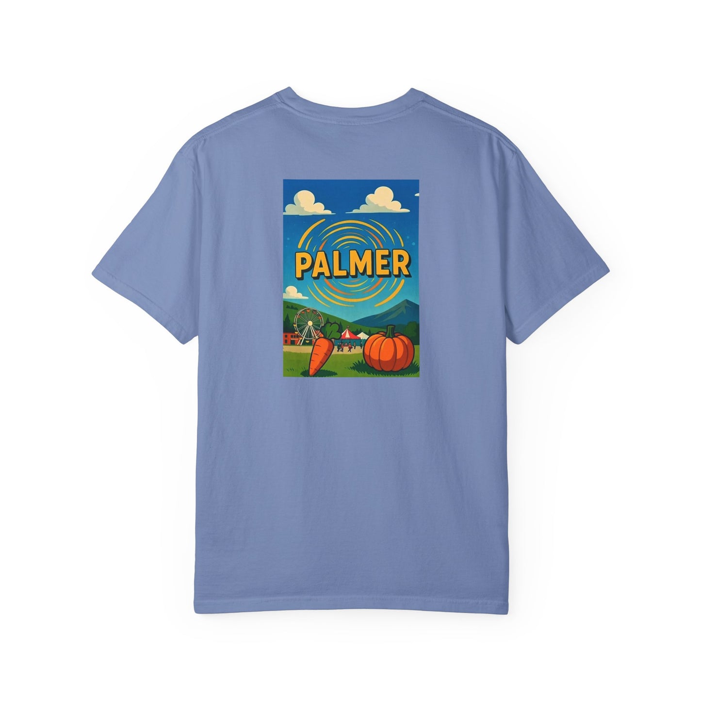 Palmer Alaska Vintage Retro Back Printed Art Series Cotton Tee - Black Logo