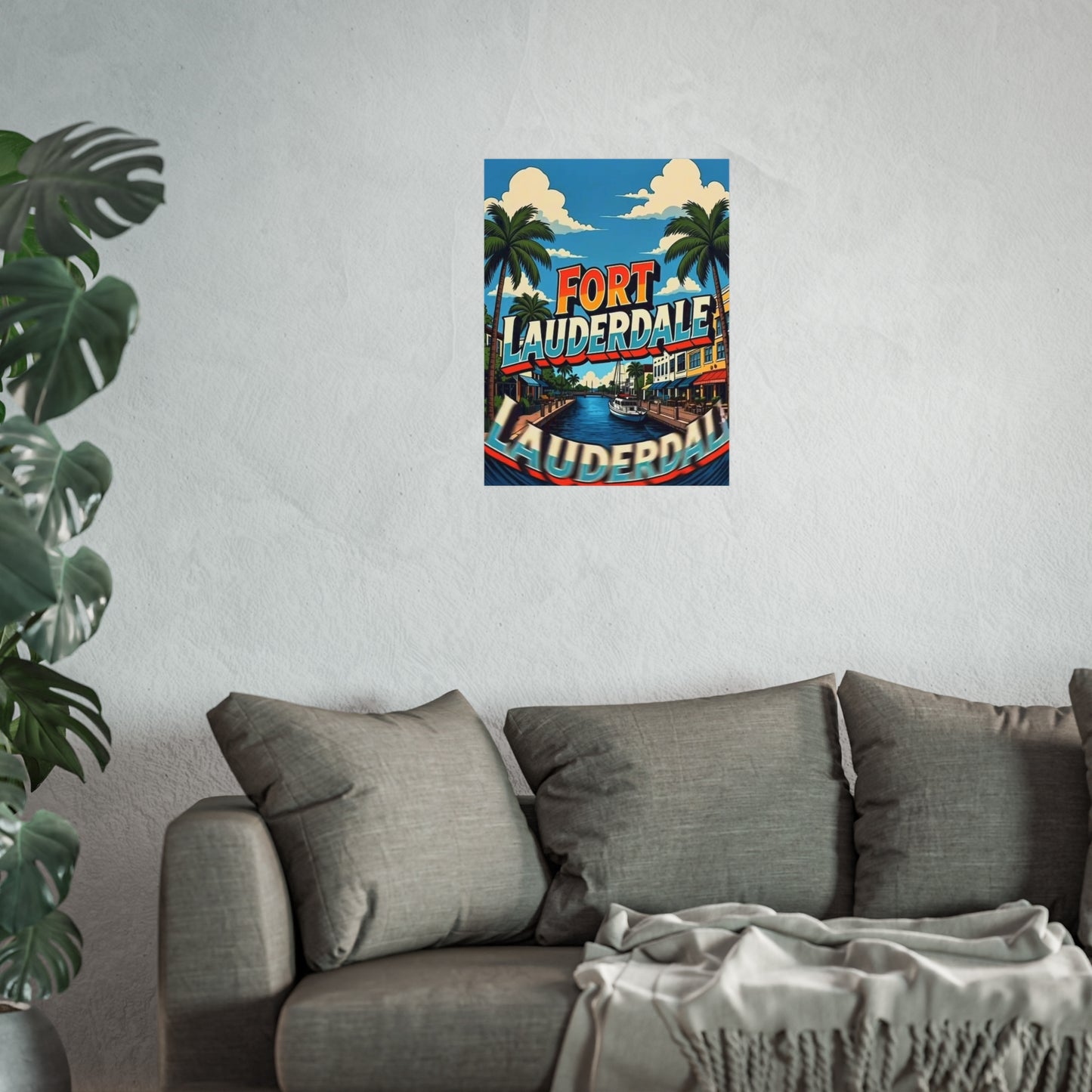 Fort Lauderdale Florida Vintage Retro Giclée Print Art Series Poster