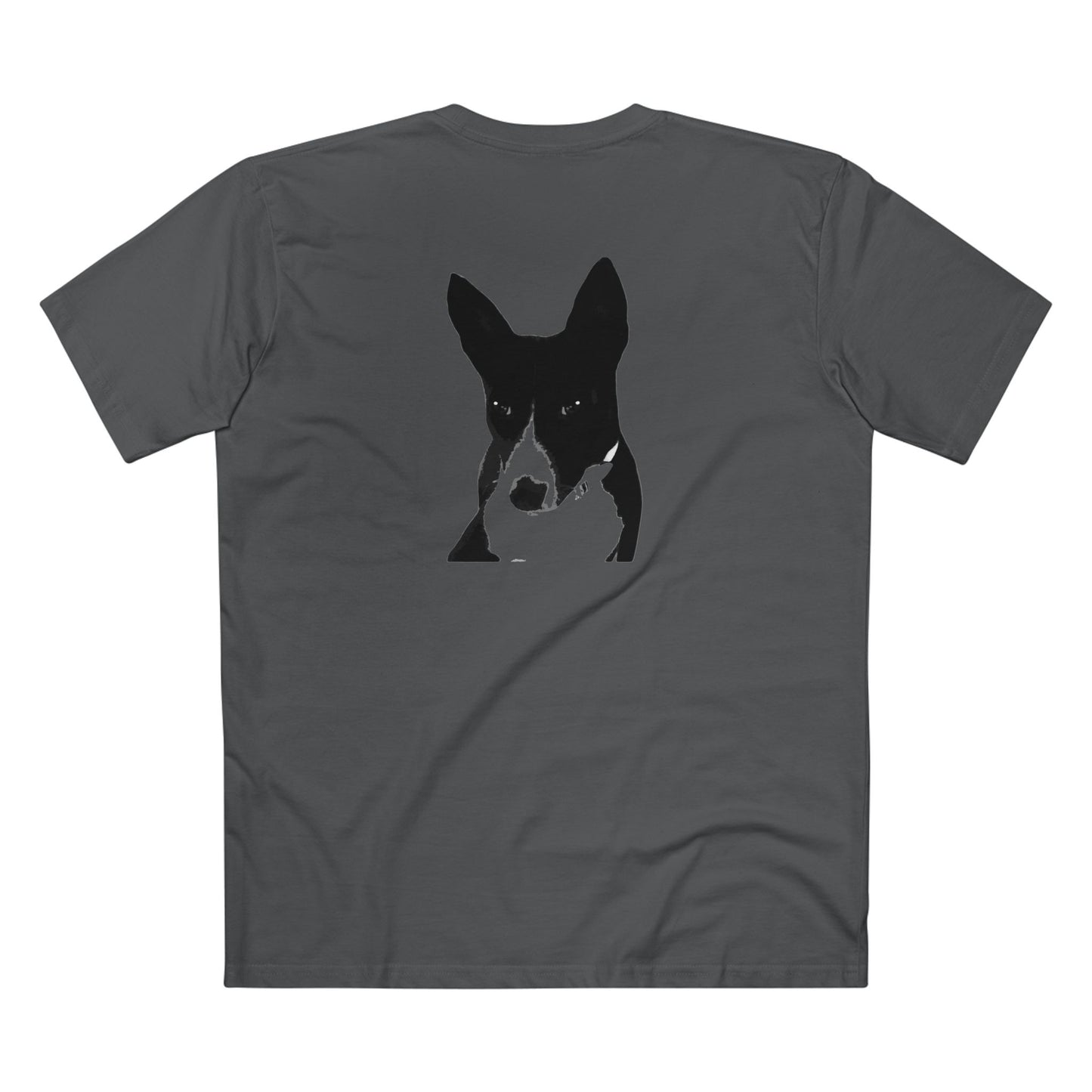A Life Well Lived Basenji Front & Rear Printed Retro Art Cotton Tee - Black Logo
