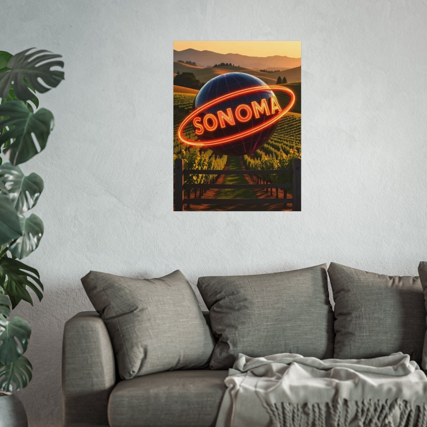Sonoma California Vintage Retro Giclée Print Art Series Poster