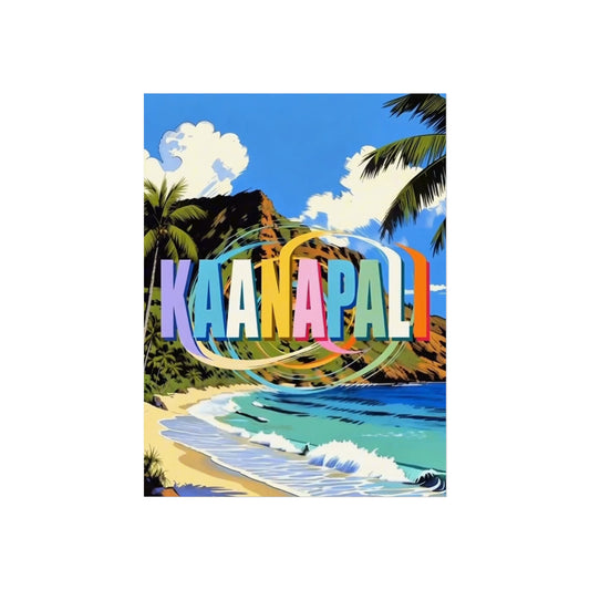 Kaanapali Hawaii Vintage Retro Giclée Print Art Series Poster