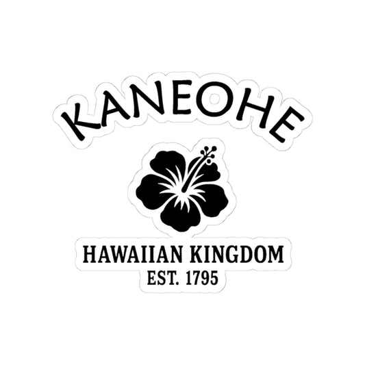 Kaneohe Hawaii Vintage Retro Vinyl Sticker - Black Logo