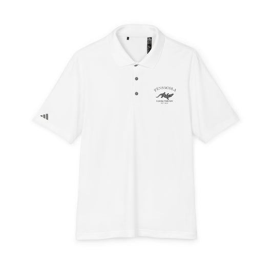 Pensacola Florida Vintage Retro Embroidered Performance Polo Shirt - Black Logo