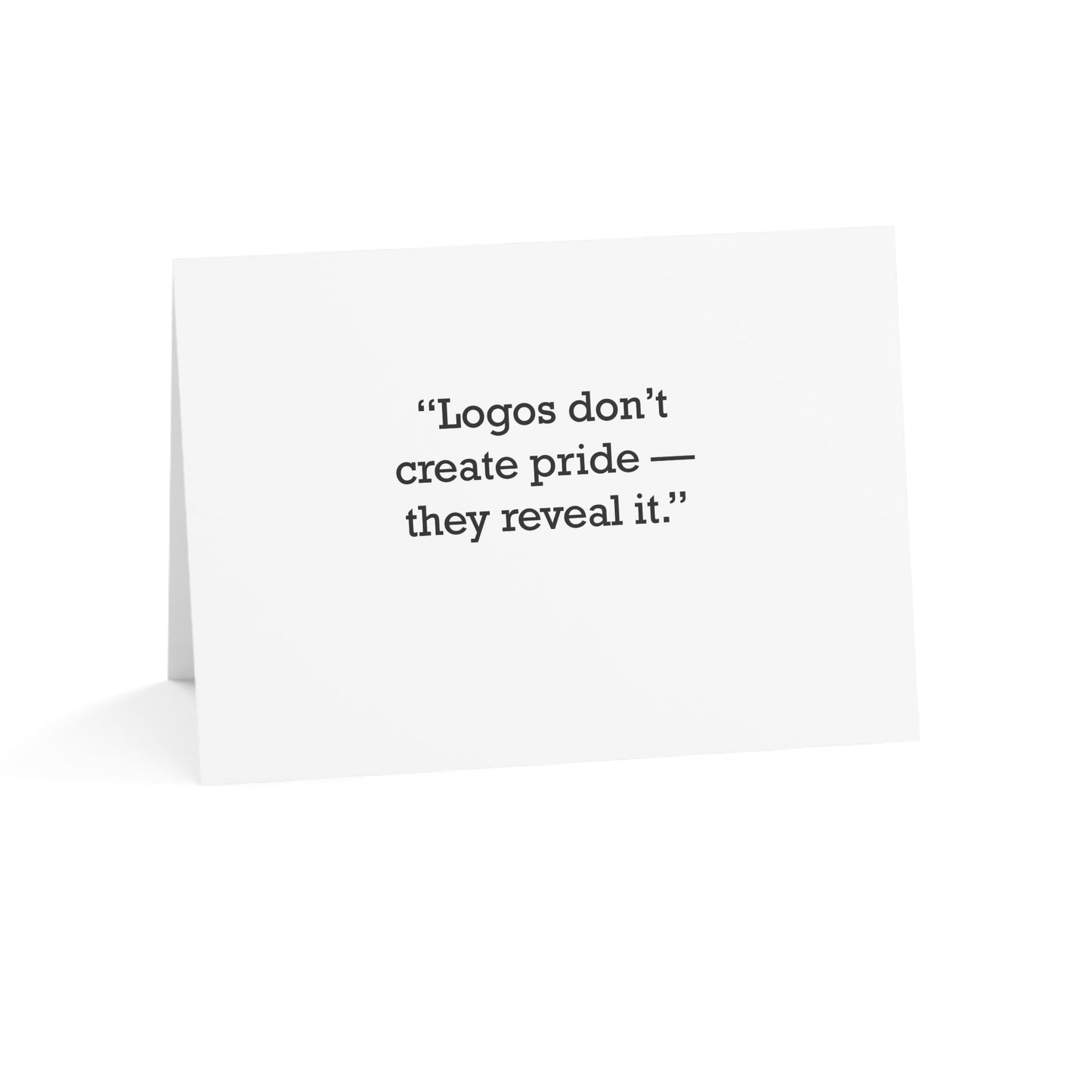 Quote 33 Logos Dont Create Vintage Retro Thank You Card Set - Black Logo