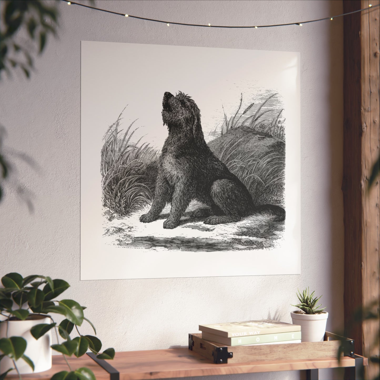 Otterhound Vintage Retro Art Series Poster - Howling For Fun