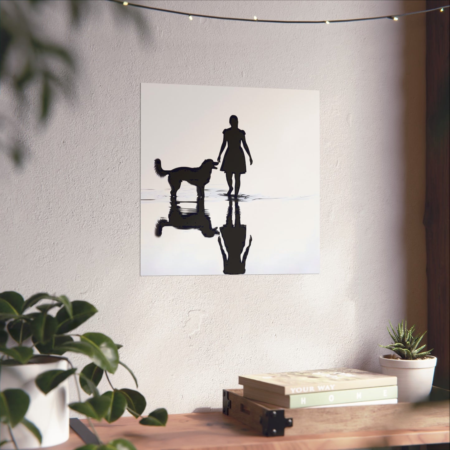 Quiet Walk, Black Water - Tide & Light Series Giclée Unframed Poster