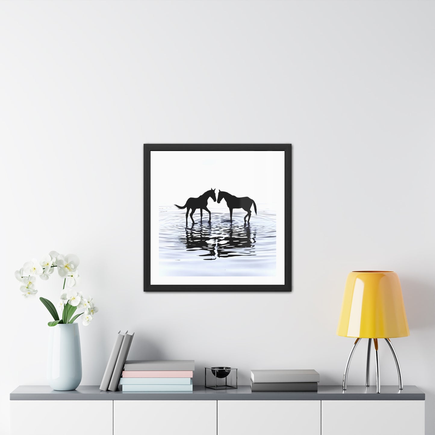 Nuzzle in Shallow Water - Tide & Light Series Framed Poster