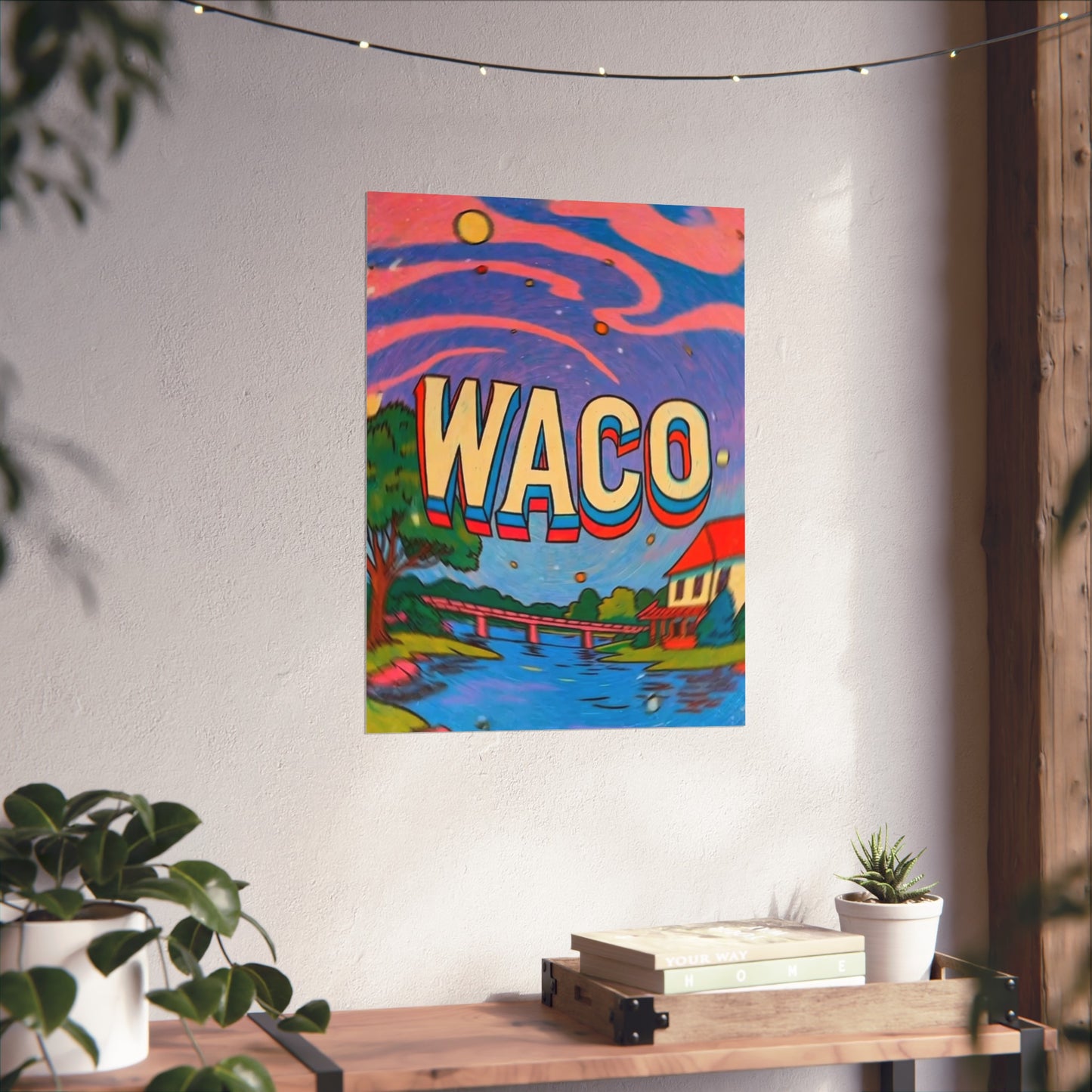 Waco Texas Vintage Retro Giclée Print Art Series Poster