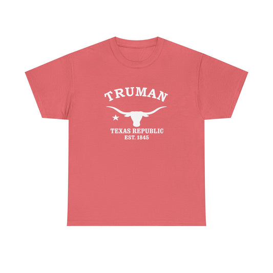 Truman Texas Vintage Retro Unisex Heavy Cotton Tee - White Logo