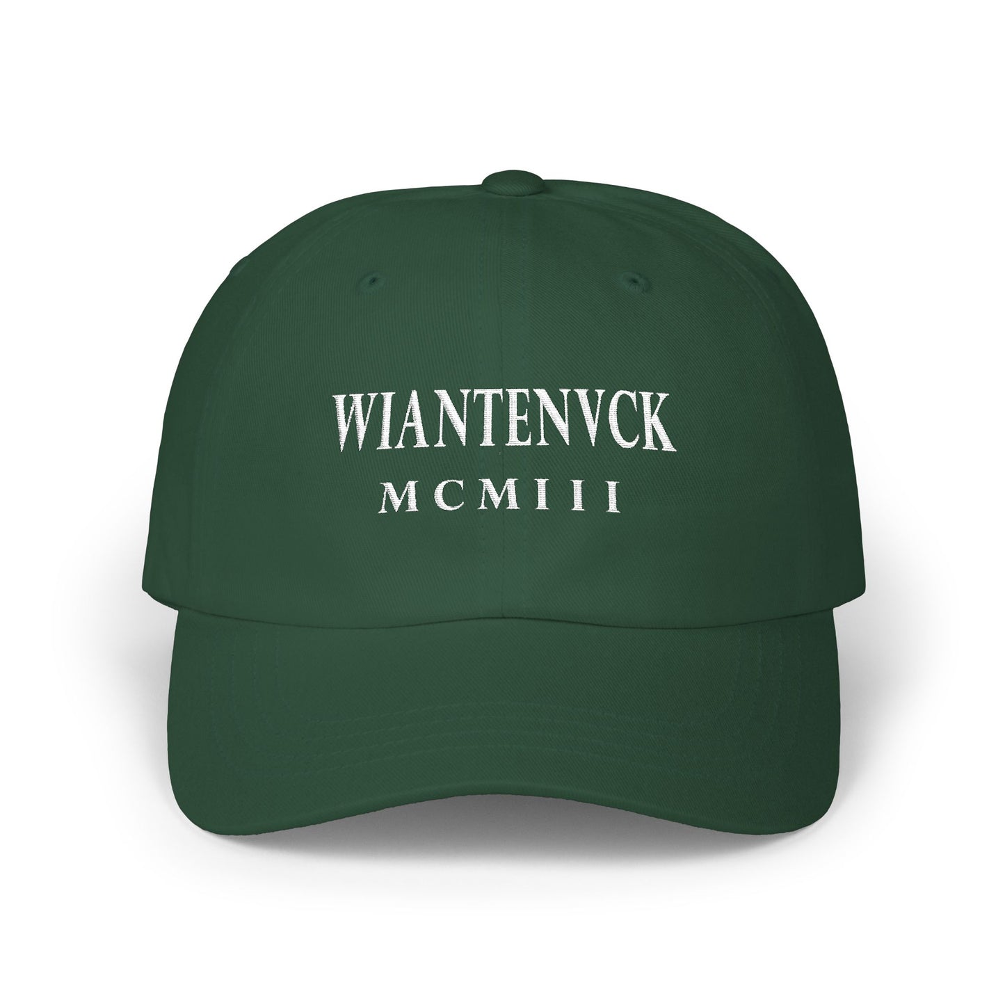 Wiantenuck Classic Embroidered Cotton Cap - White Logo