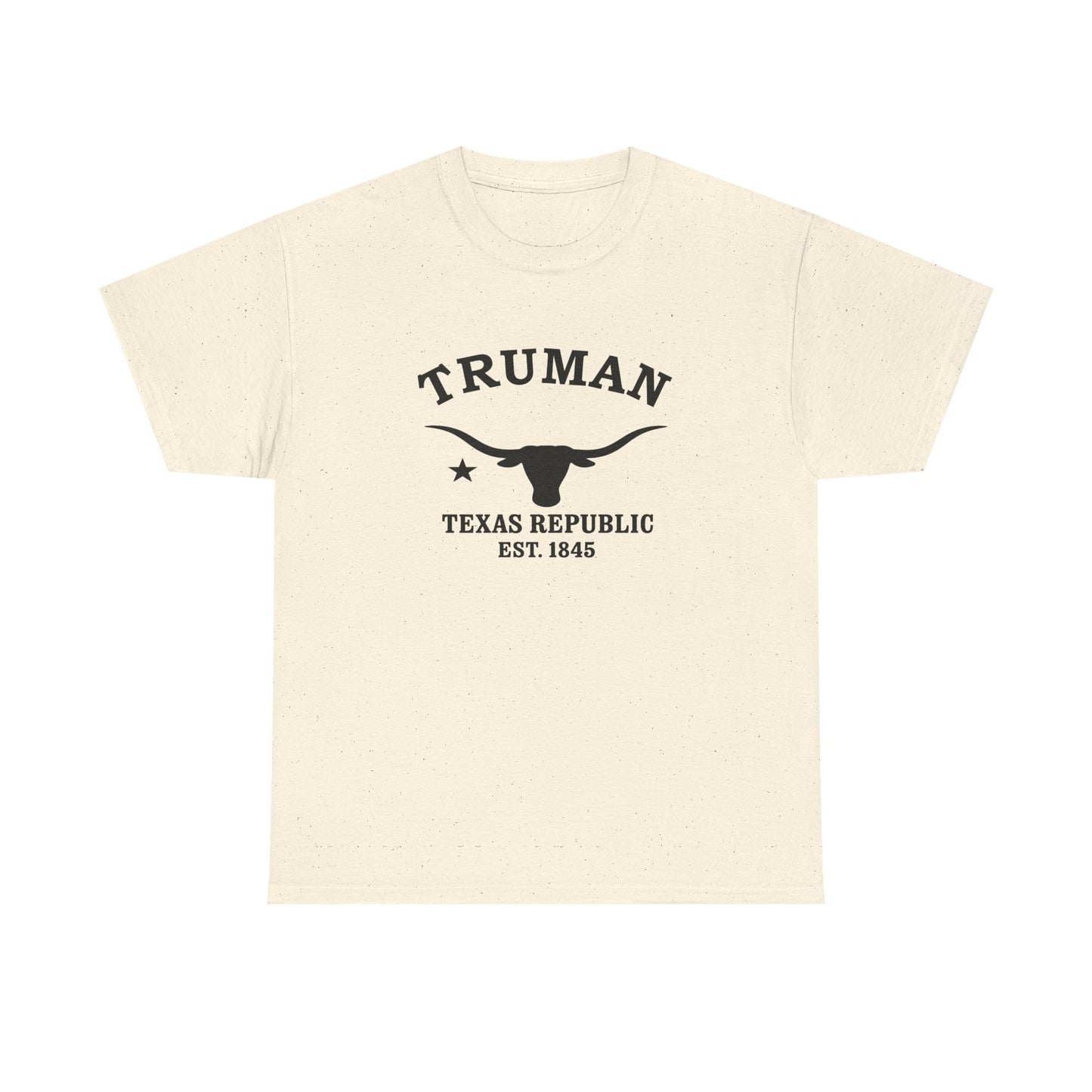 Truman Texas Vintage Retro Unisex Heavy Cotton Tee - Black Logo
